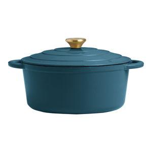 Navy Blue Enameled Cast Iron Dutch Oven 5 Quart