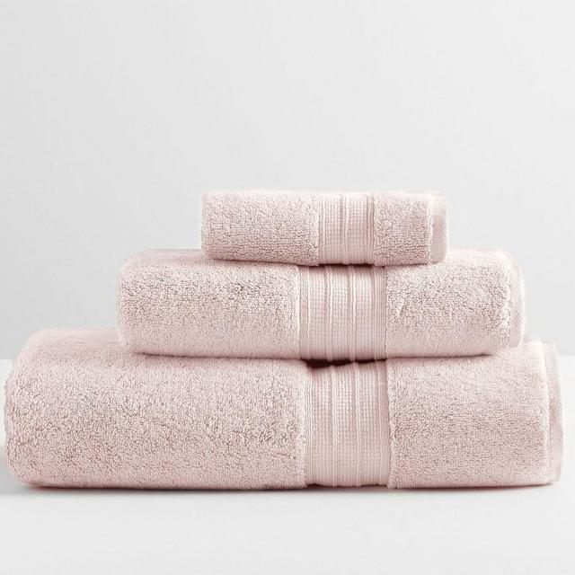 Hydrocotton Organic Bath, Hand, & Washcloth Towels, Set of 3, Rose