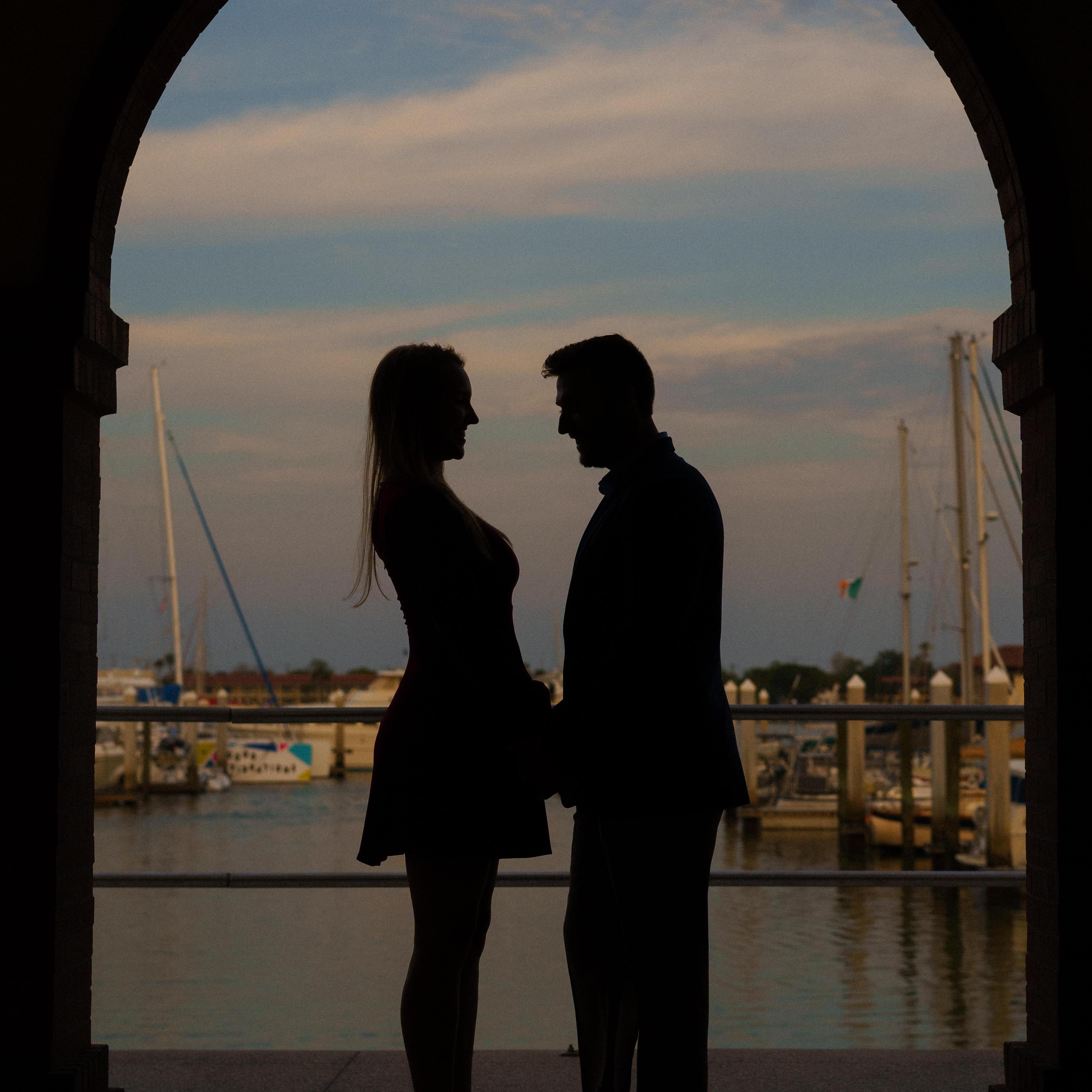 engagement pics, St. Augustine Bayfront - March 2020