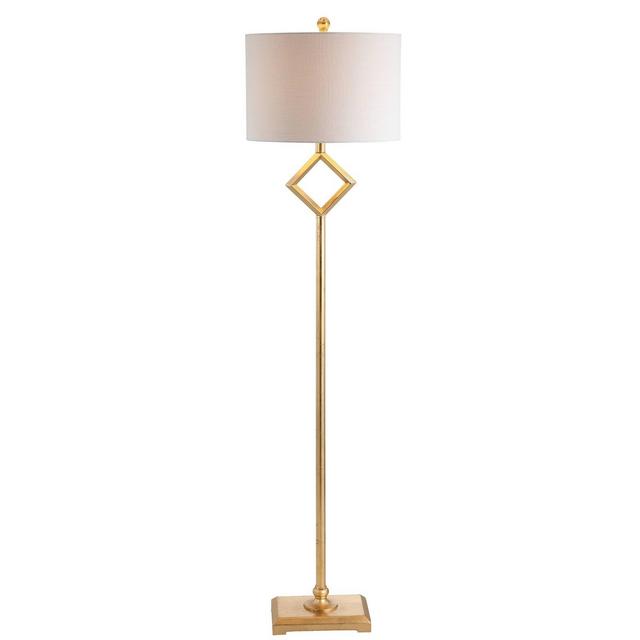 62.5" Metal Juno Floor Lamp (Includes LED Light Bulb)Gold - JONATHAN Y