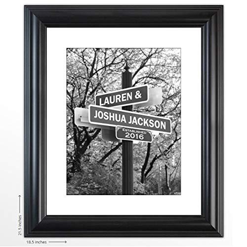 Personalized Wedding Gift -"Lover's Lane" Street Sign Art - The Perfect Present for the Bride and Groom or Anniversary - Customized Print Includes Names and the Special Date