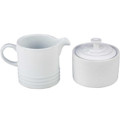 Le Creuset Cream and Sugar Set in White