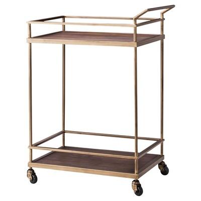 Wood & Brass Finish Bar Cart - Threshold™