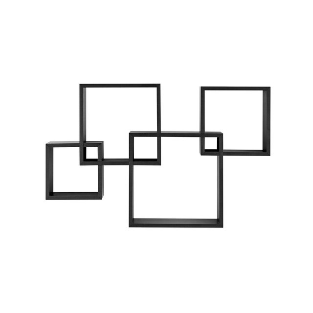 Danya B Blocchetto Intersecting Cubes Wall Shelf - Black