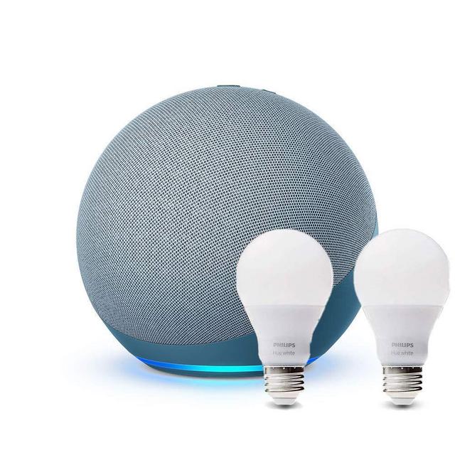 All-new Echo (4th Gen) - Twilight Blue - bundle with Philips Hue Bulbs (2-pack)