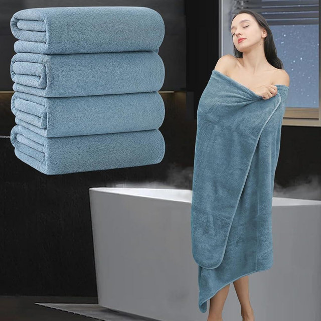 MAGGEA Extra Large Bath Sheet 4 Piece (35"x70")-Ultra Soft Oversized Bath Towel,Bath Sheet Set for Bathroom Hotel,Highly Absorbent Quick Dry Shower Towel Set for Adults,Bathroom Towel-Turquoise