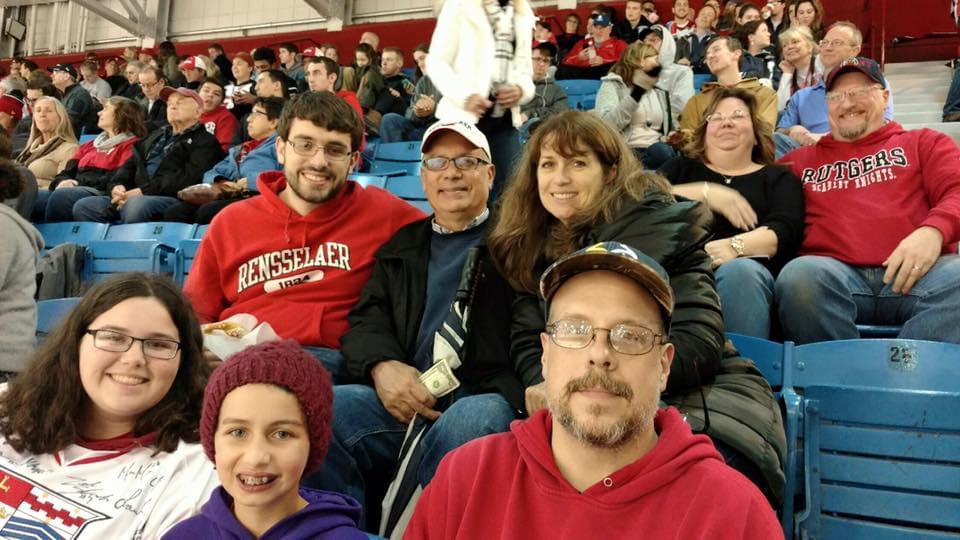 Family Weekend RPI Hockey Game (ft. Dad Berardi, Emma, & Mom and Dad Gentile), Troy, New York - 2016
