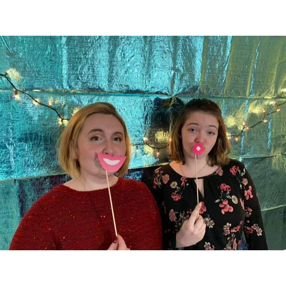 When Becca and Abi got stung by several bees on the lips.