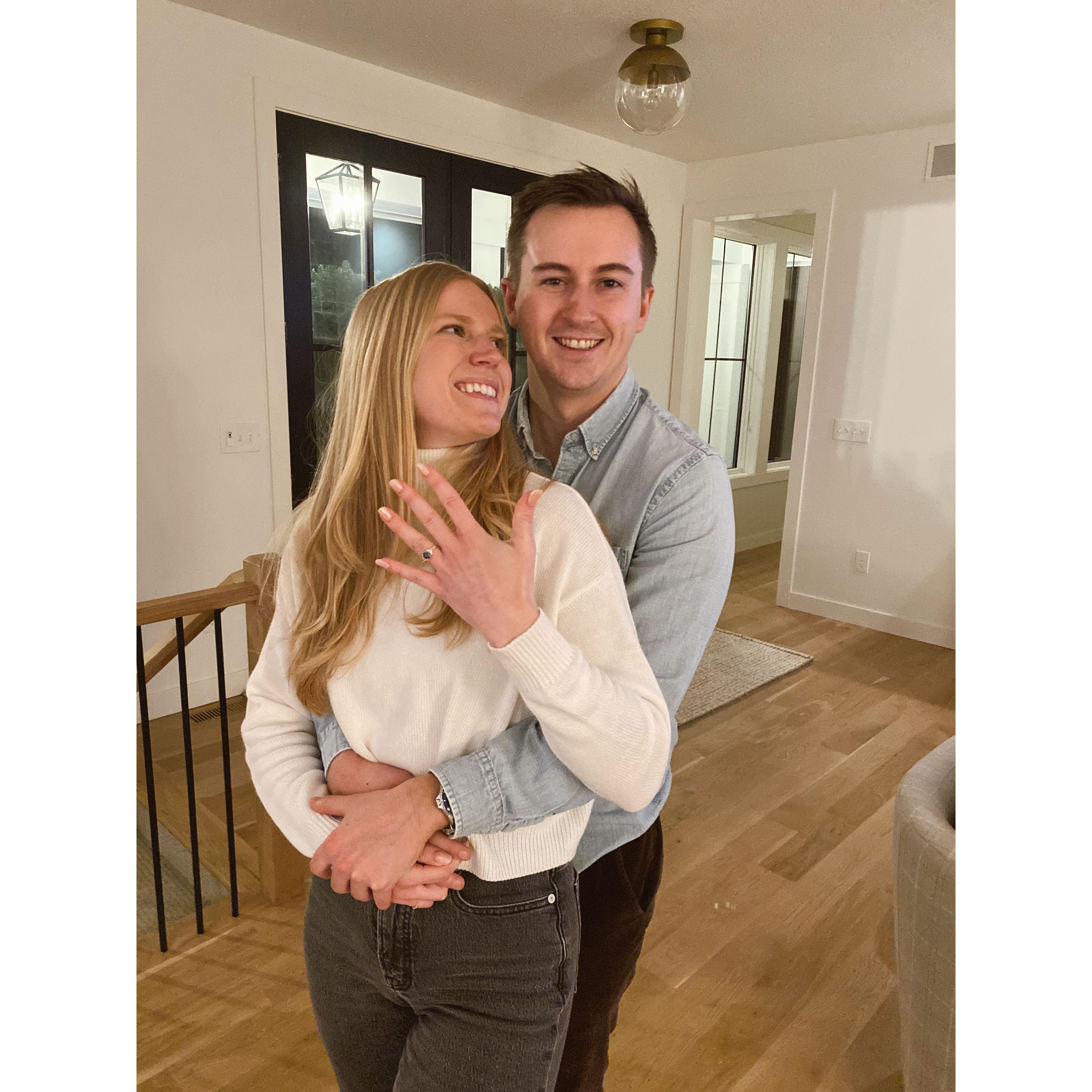 12.2023 Celebrating our engagement with friends