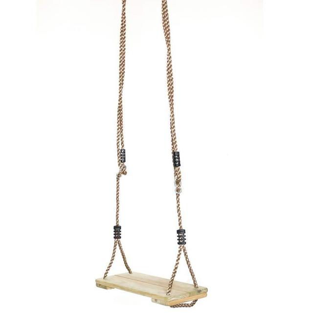 Outdoor Wooden Tree Bar Swing with Hanging Ropes