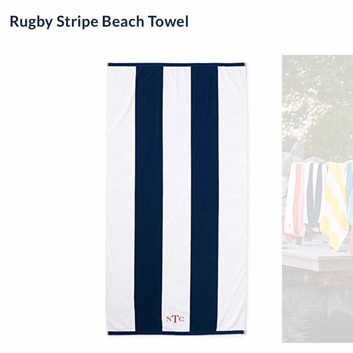 Rugby Stripe Beach Towel
