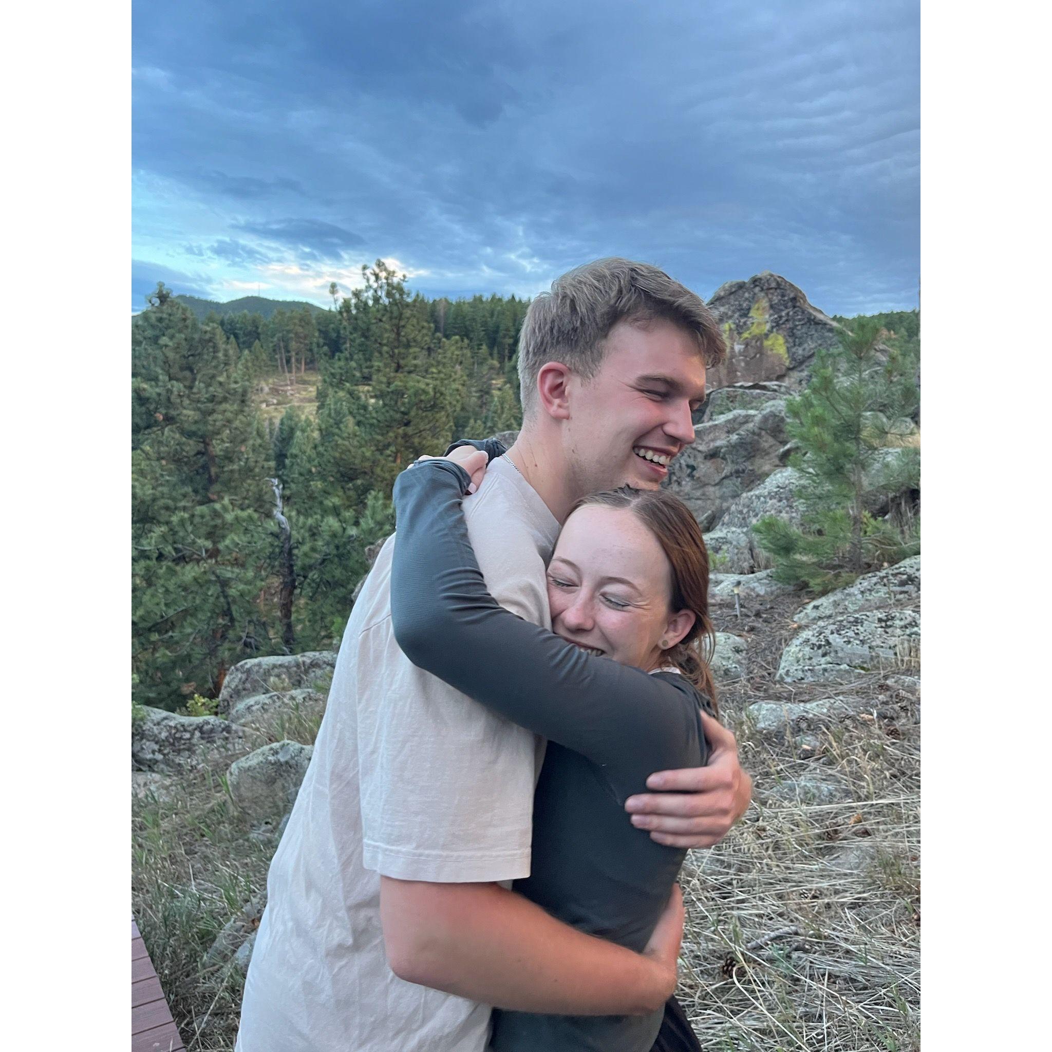 The day after we got engaged!