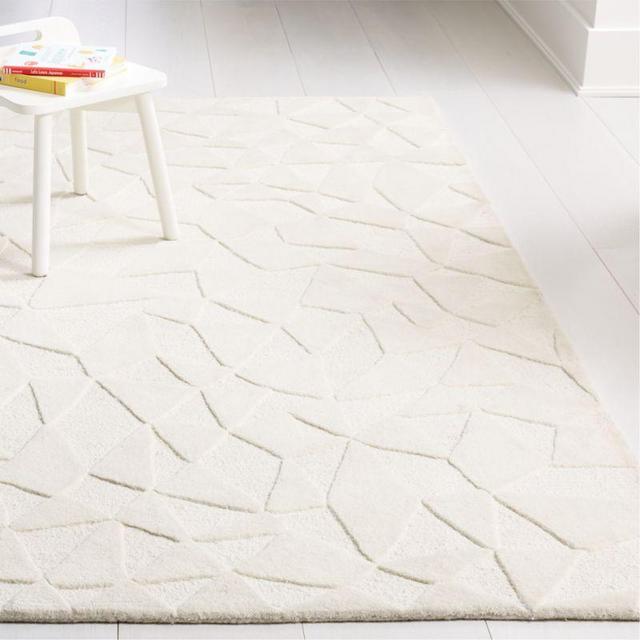 Modern Solid Cream Rug 8'x10'