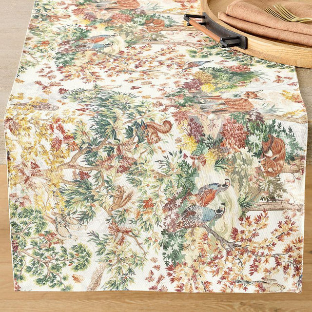 Fantastical Forest Cotton/Linen Table Runner - Multi