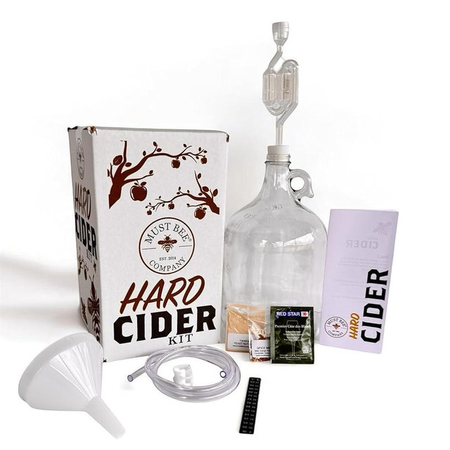 Hard Cider Making Kit-Must Bee Company- Make 1 gallon of delcious Hard Cider from apples with this all-in-one resusable kit.