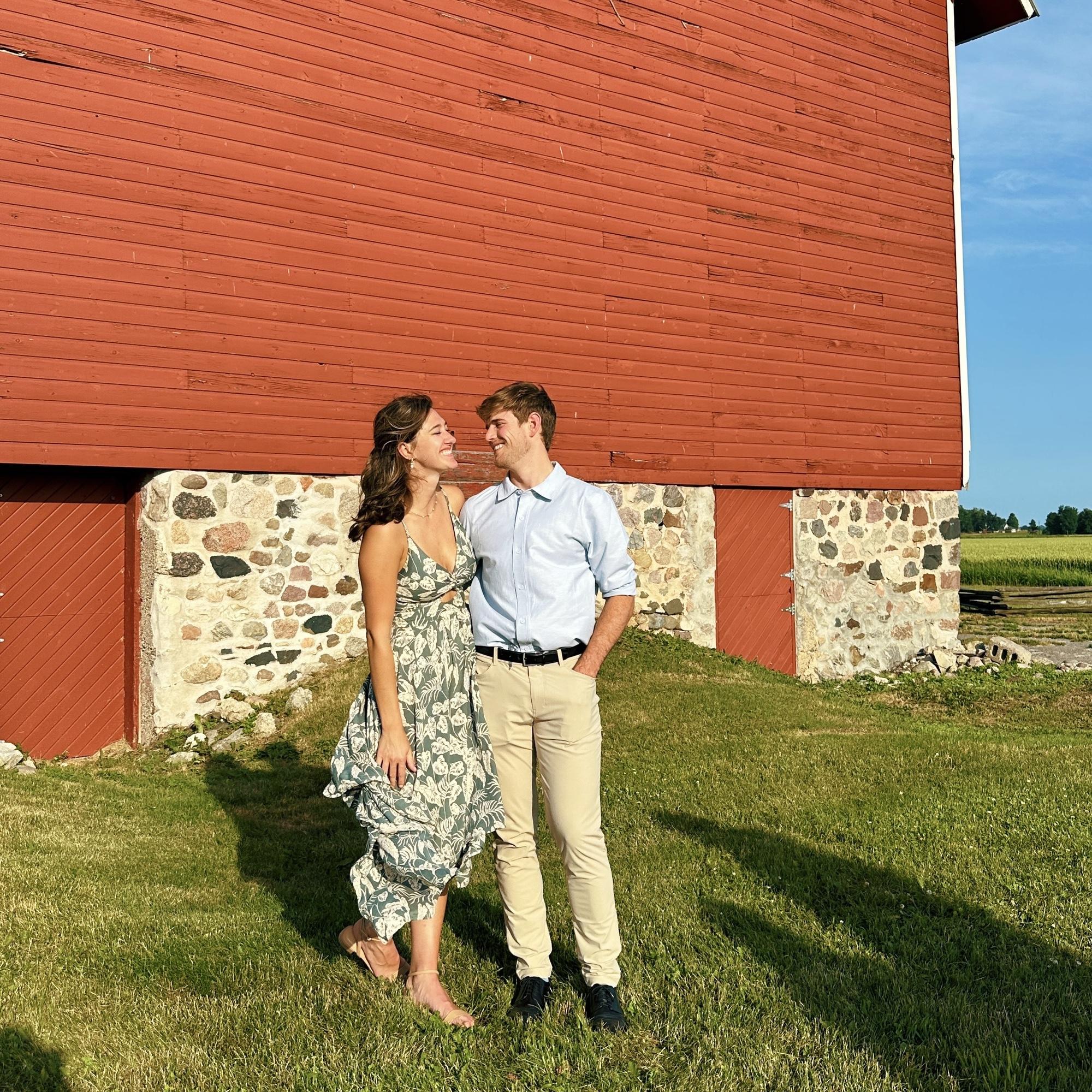 Summer 2025: We attend many weddings together, every one making us more excited for August 8, 2026!