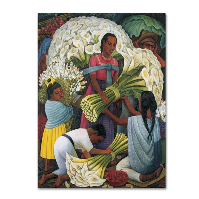 Trademark Fine Art The Flower Vendor Wall Decor, 35 in x 47 in