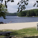 Sunset beach-Harrisville Pond Swimming