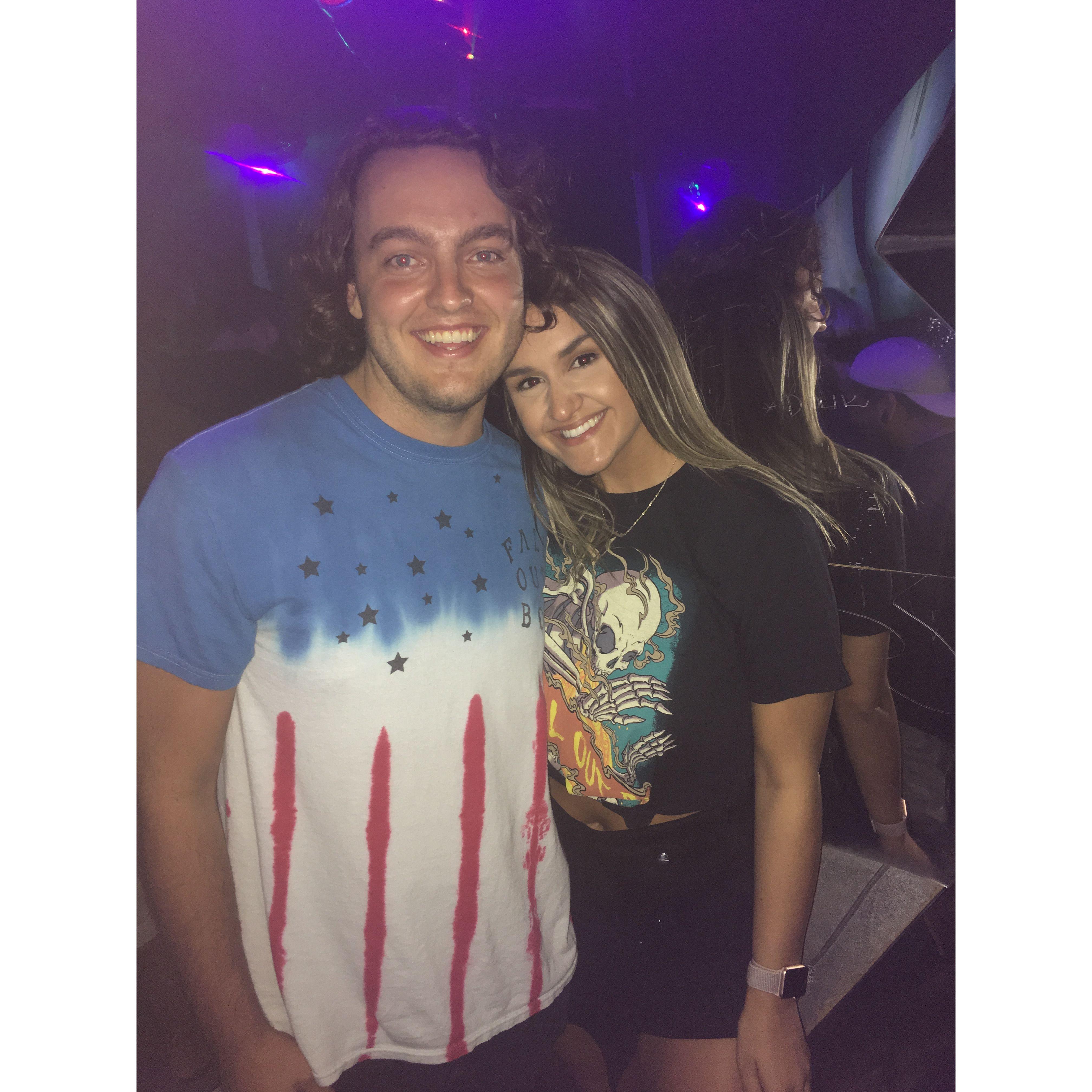 Our first photo together - Emo Night at Barbarellas Houston 2019