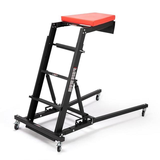 BUNKER INDUST Automotive Engine High Top Creeper Workstation Shop Mechanic | Adjustable Height | | Foldable | | 400 LBS Capacity |