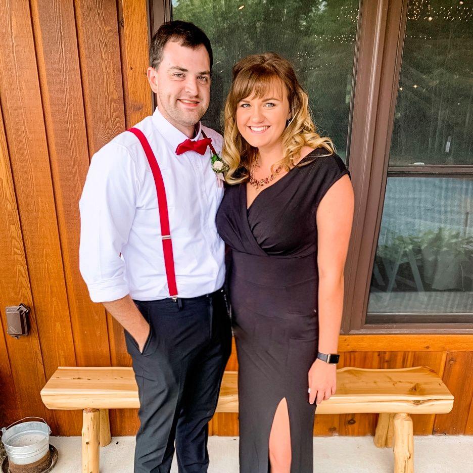 Our second wedding we attended together, one week after the last one! Our sweet friends Seth and Amanda!