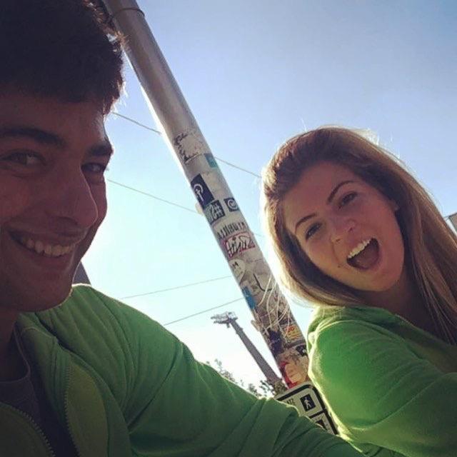 Biking in matching onesies on the beltline