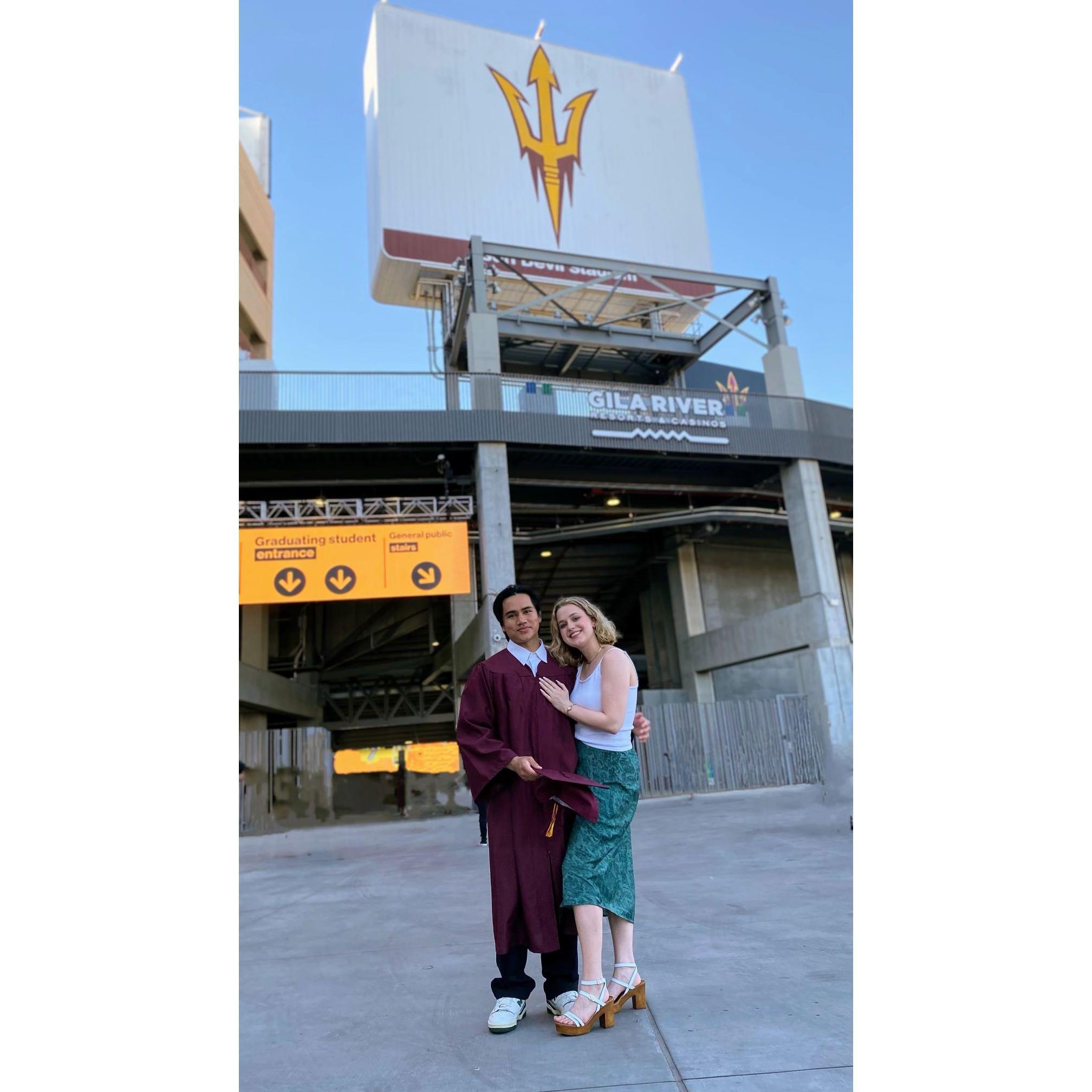 Celebrating Grant's graduation from Arizona State University