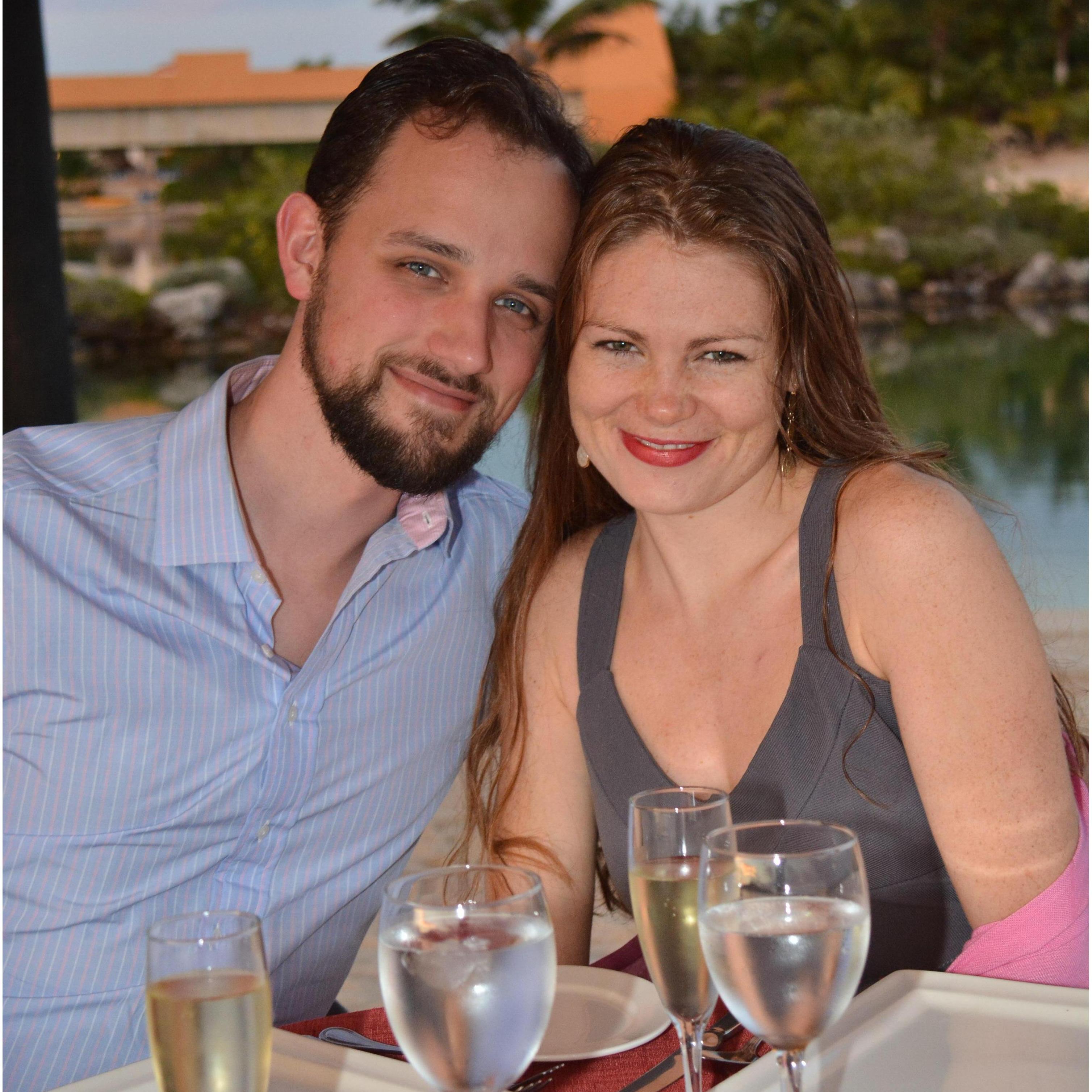 celebrating our first anniversary together in Mexico