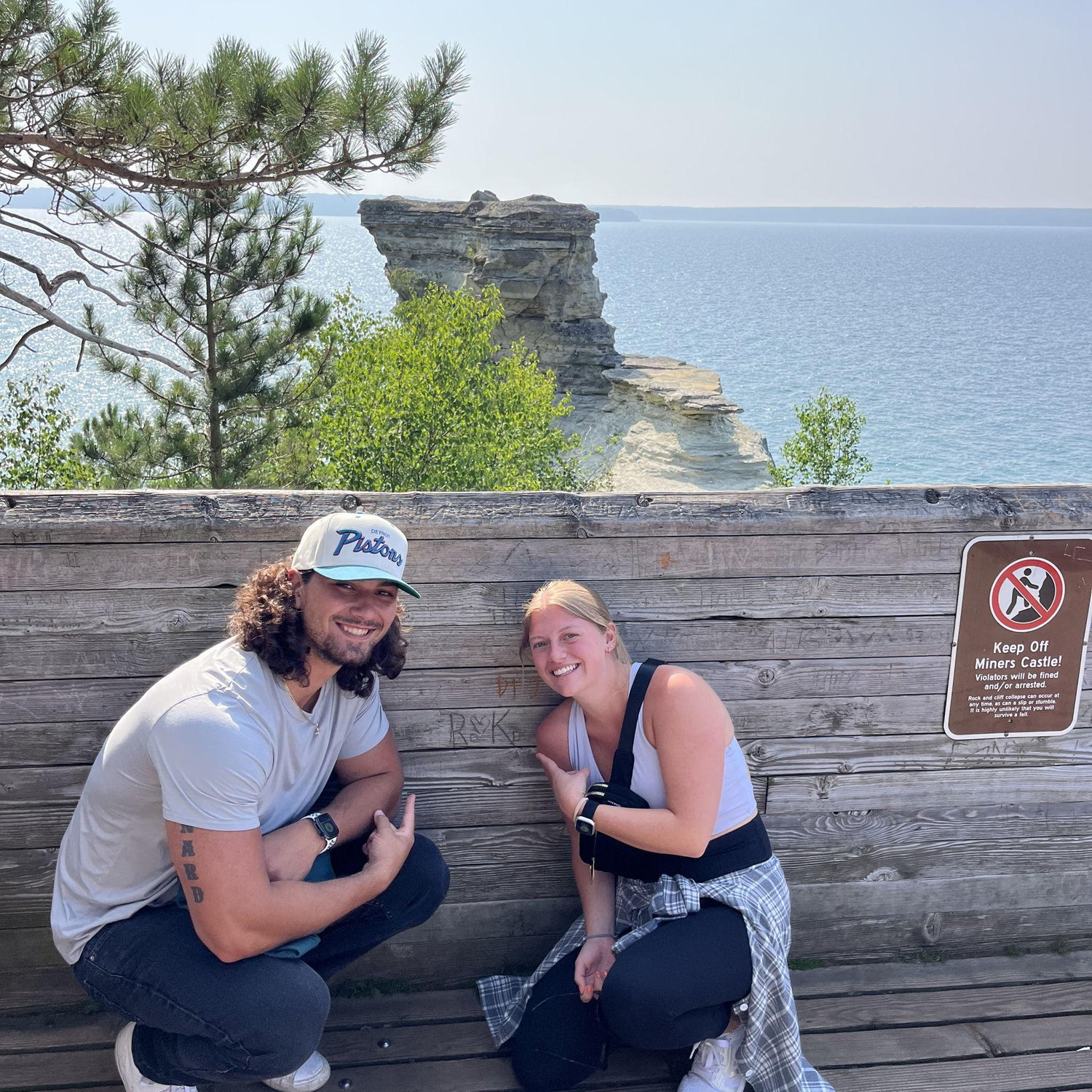 Katie and Ronnie would always find the K+R initials written in something on every trip they have been on!