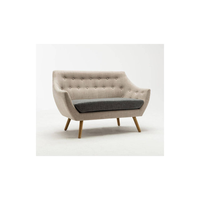 Boraam Kara 2 Seater Loveseat Gray/Beige