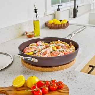 Premier Ceramic Nonstick 12" Frying Pan with Lid