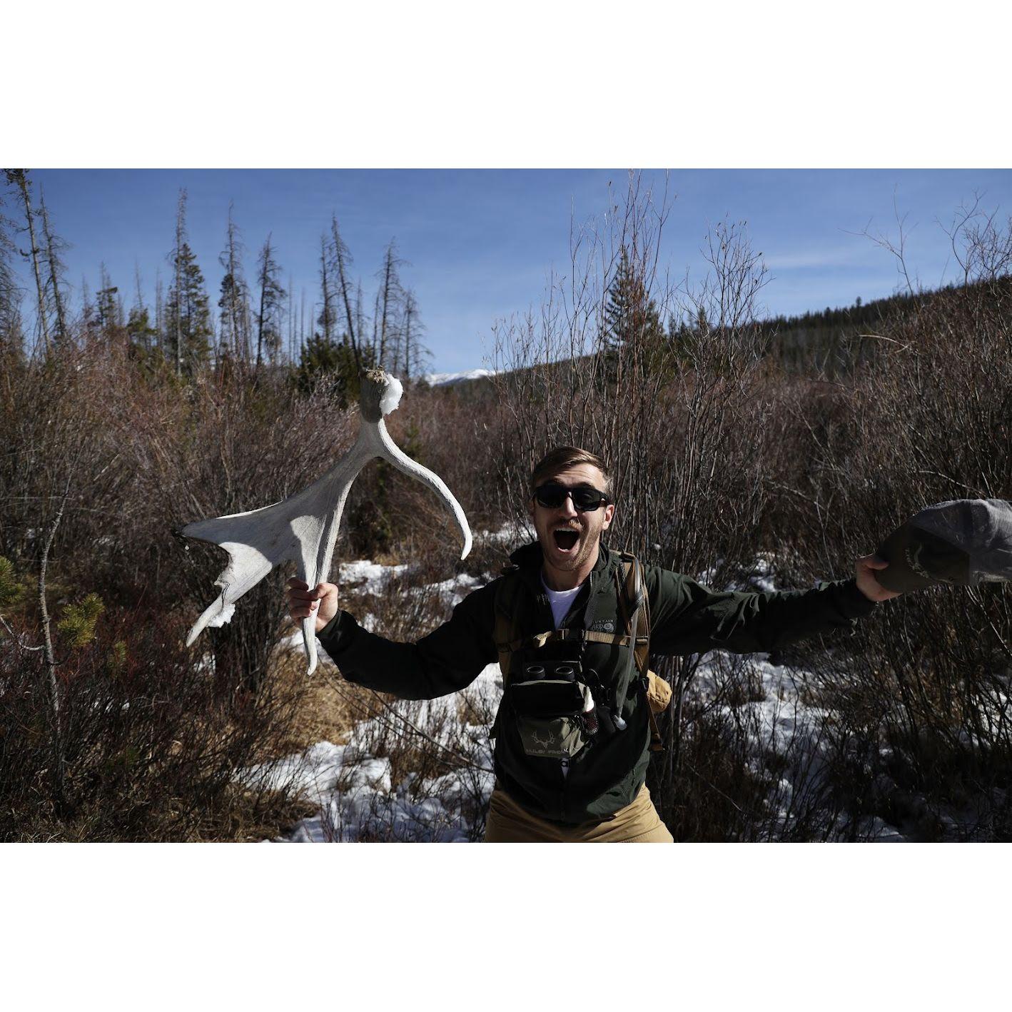David finding the moose antler on our Silverthorne hike!