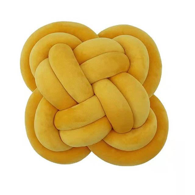 Knot Pillow Ball Xmas, Decorative Throw Pillow Floor Cushion with Soft Plush for Couch, Knotted Square Pillow Dorm Room Decor Household Throw Knot Decorative Cushion for Bed Living Room