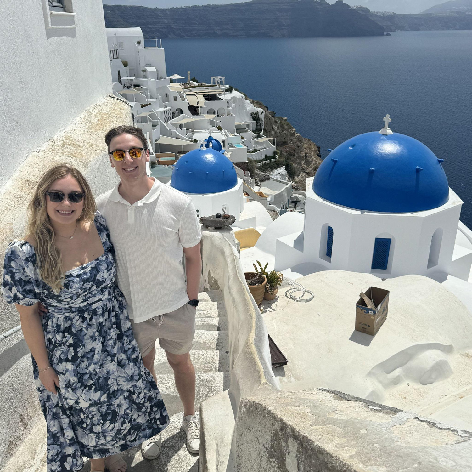 Our pre-wedding planning trip to Santorini in April 2025! We met our wedding planner, saw the ceremony and rehearsal dinner venues and more!