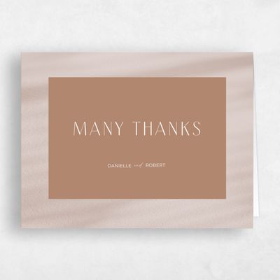 Camel, Brown Wedding Thank You - Pinellas Type