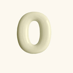 Mud Australia Home Numbers - 0 - Flush Mount - Citrus