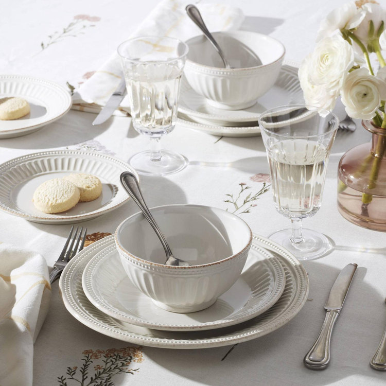 Lenox, French Perle Groove Dinner Plate, Set of 4 | Zola