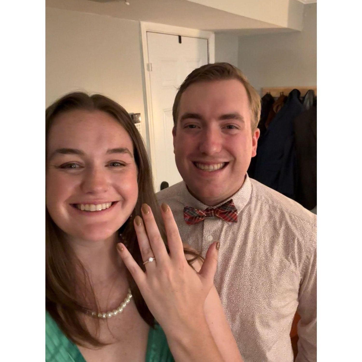 Our engagement in November 2024! Ryan proposed with a series of puzzles to solve at our home in Balitmore