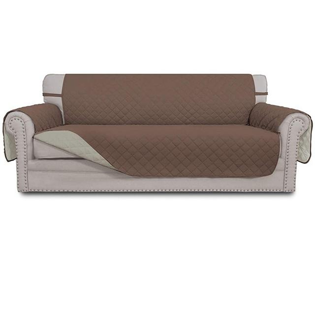 Easy-Going Sofa Slipcover Reversible Sofa Cover Water Resistant Couch Cover Furniture Protector with Elastic Straps for Pets Kids Children Dog Cat(Sofa, Brown/Beige)