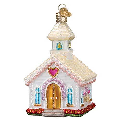 Old World Christmas Ornaments Wedding Chapel Glass Blown Ornaments for Christmas Tree