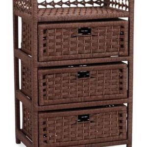 Household Essentials - Storage Chest, 3 Drawer Paper Rope