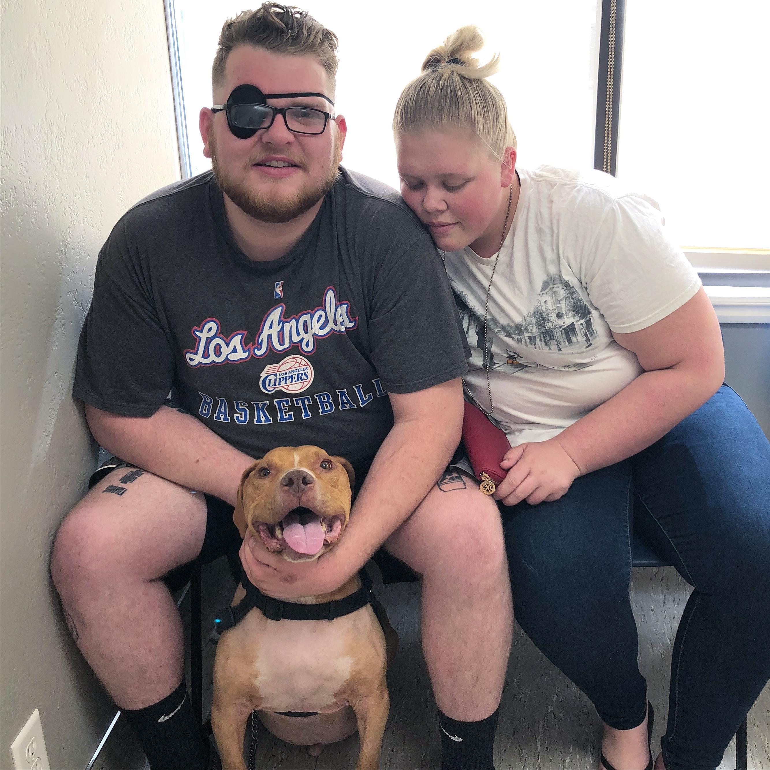 Saying goodbye to my dog, Meatloaf. Bryson only knew him for a few months, but he sure did love that mutt.