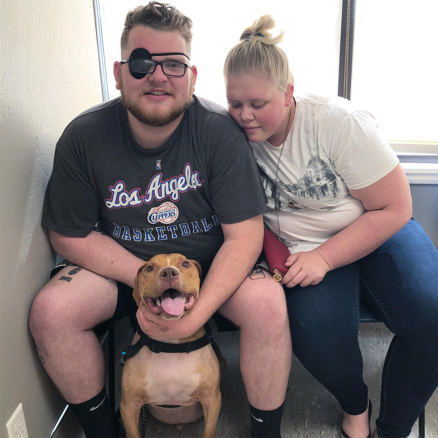 Saying goodbye to my dog, Meatloaf. Bryson only knew him for a few months, but he sure did love that mutt.