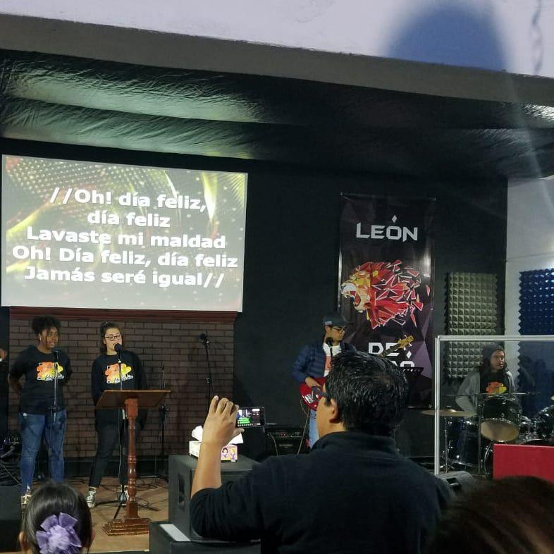 Photo of us in worship during our time in missions. (2018-2019