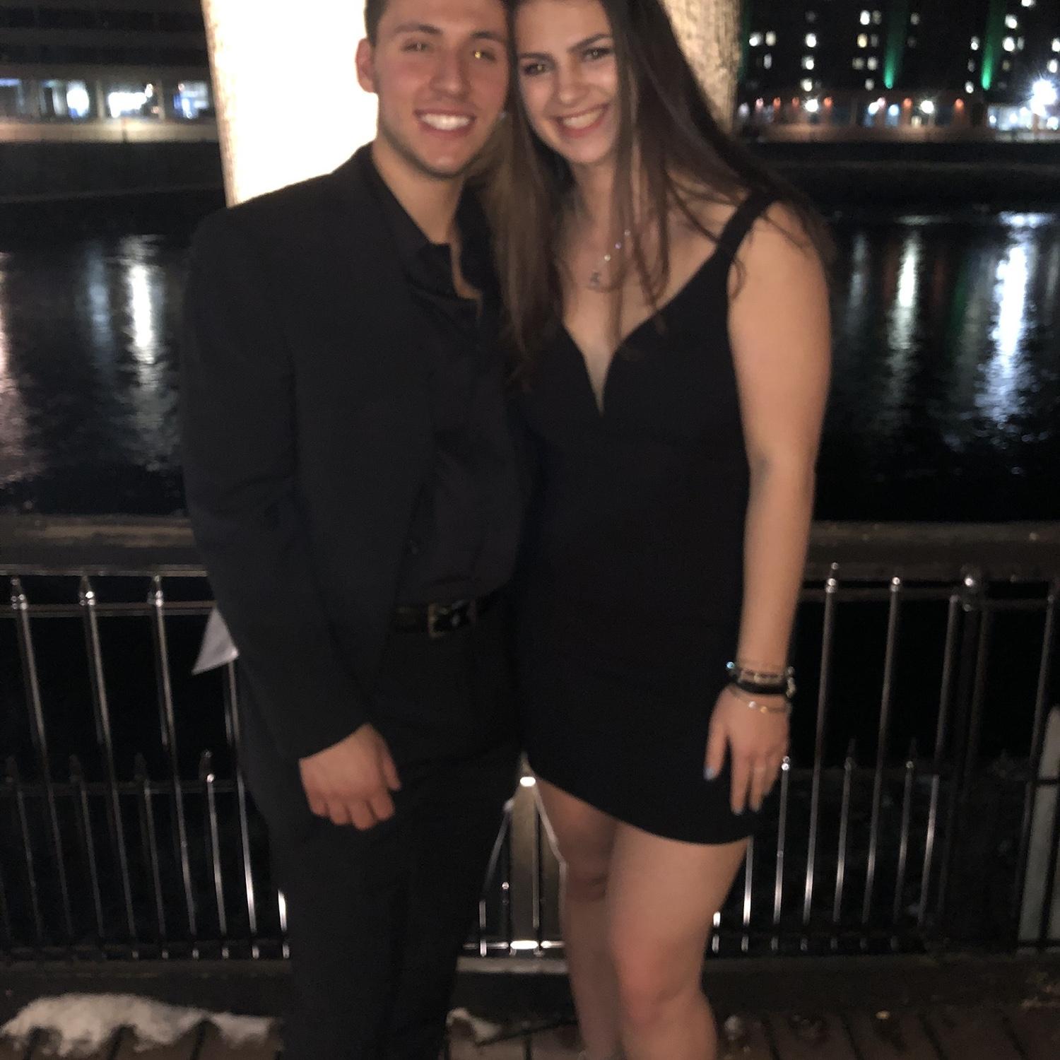 One of our first photos together at a college formal