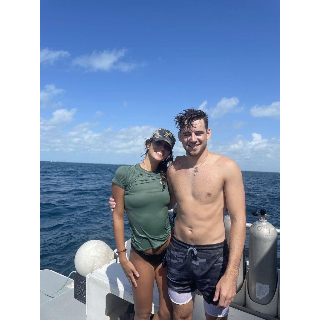 first dive trip together when Lauren busted her eyeballs