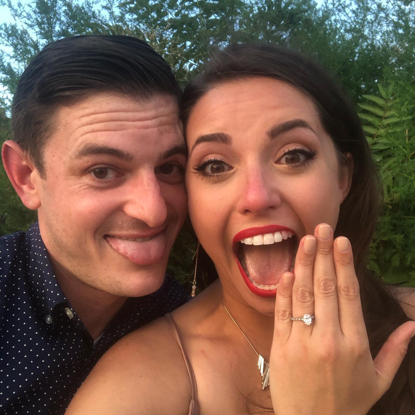 Right after he popped the question!