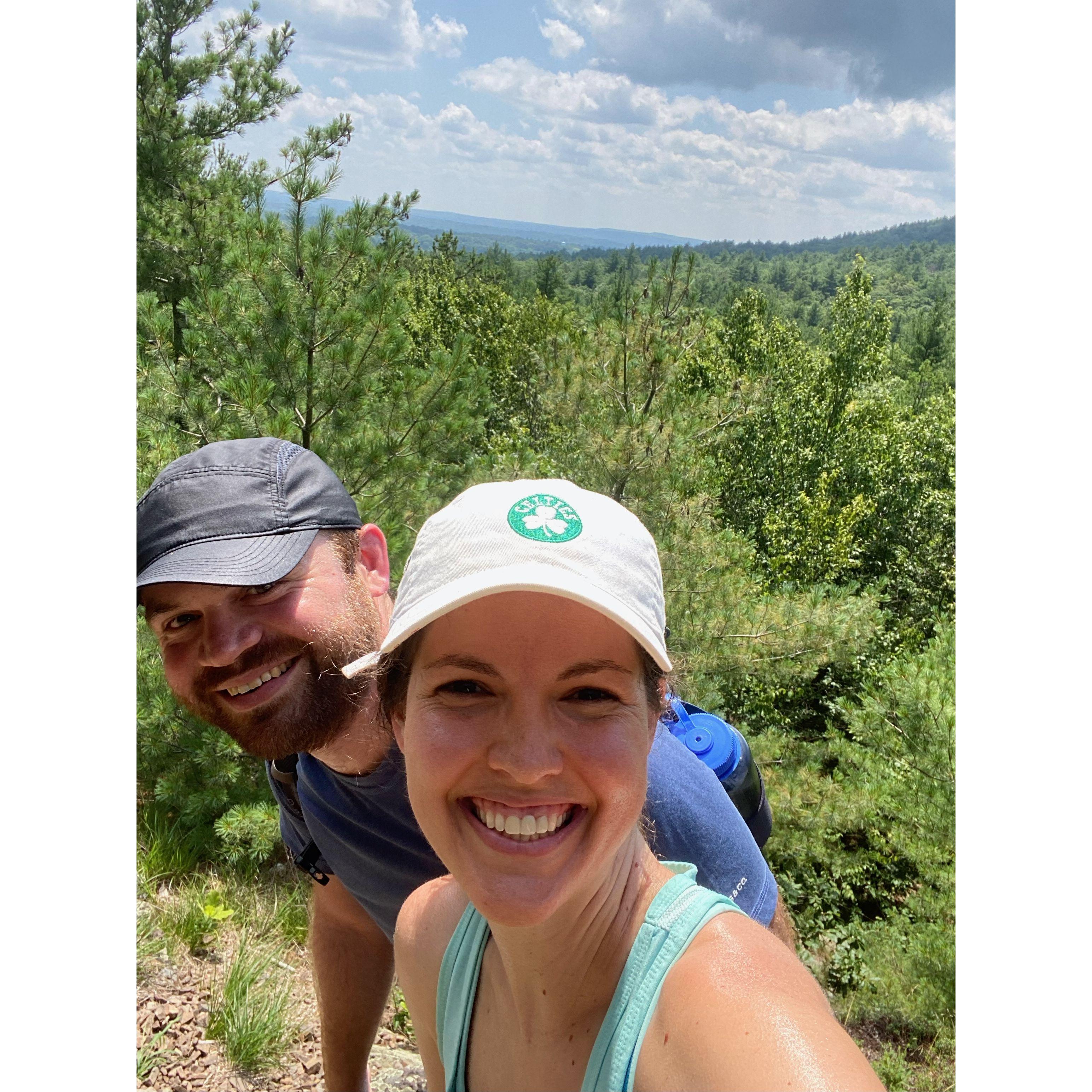 Hiking in the Blue Hills Reservation near Boston