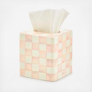 Rosy Check Steel Boutique Tissue Box Cover