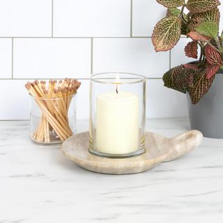 Hand-Carved Marble Dish with Handle